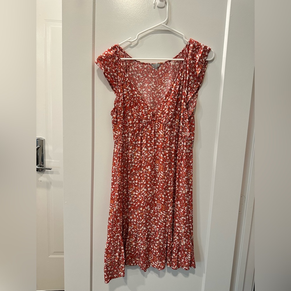 Rails Red and White Floral Top